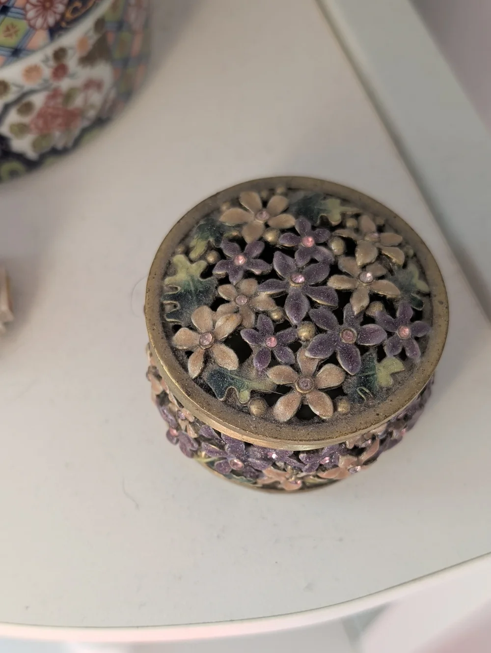 Vintage Ornate Brass Olivia Riegel Sophia Box